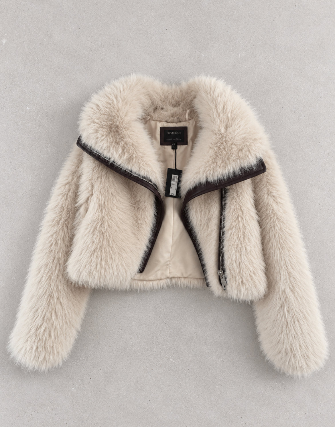 River Island cropped fluffy jacket