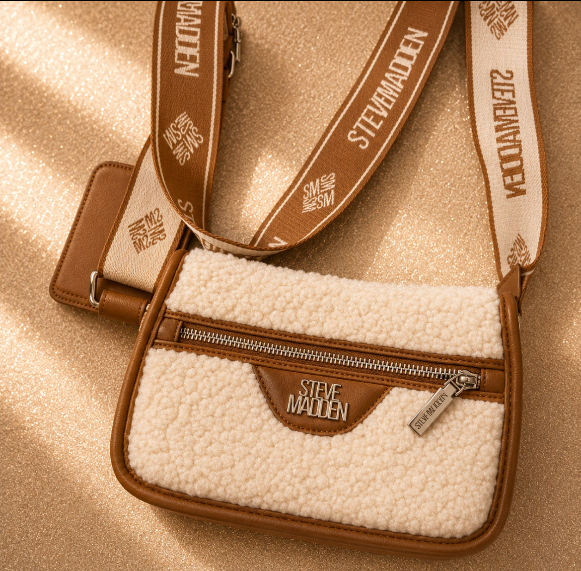 Чанта Steve Madden с teddy текстура