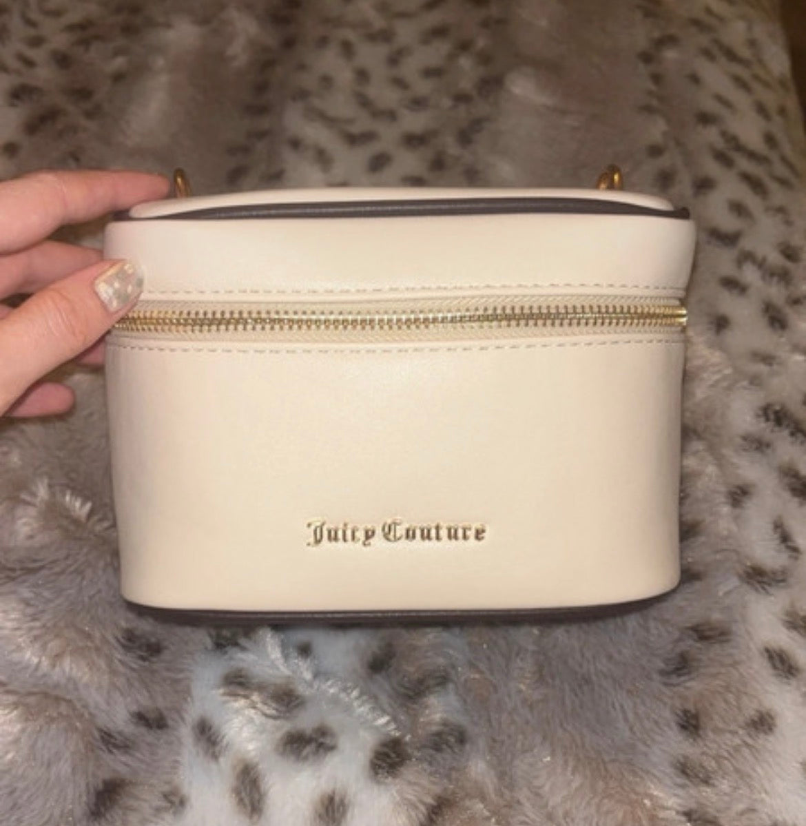 Juicy Couture Cream Vanity Makeup Bag