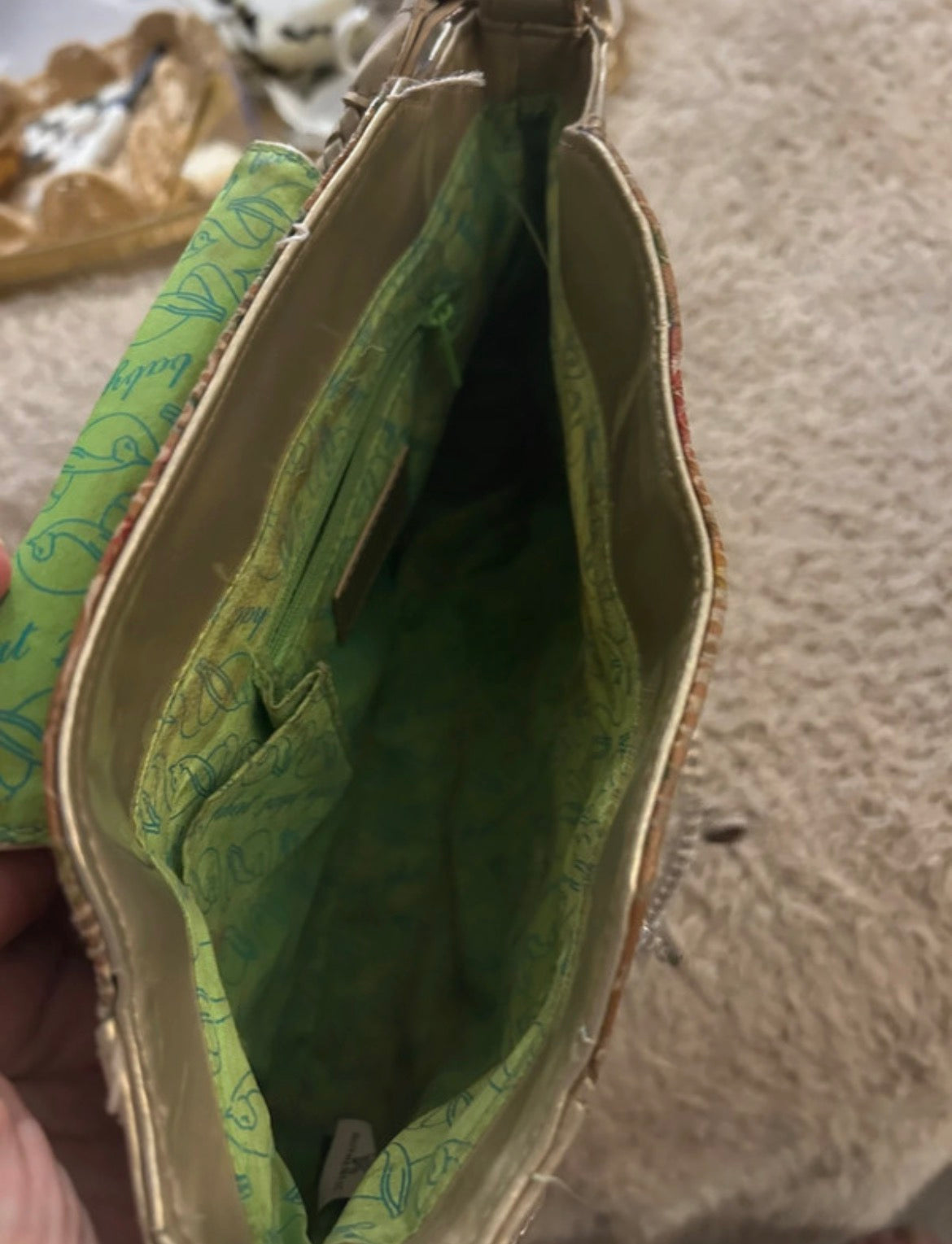 Vintage y2k Baby Phat Metallic Floral Handbag