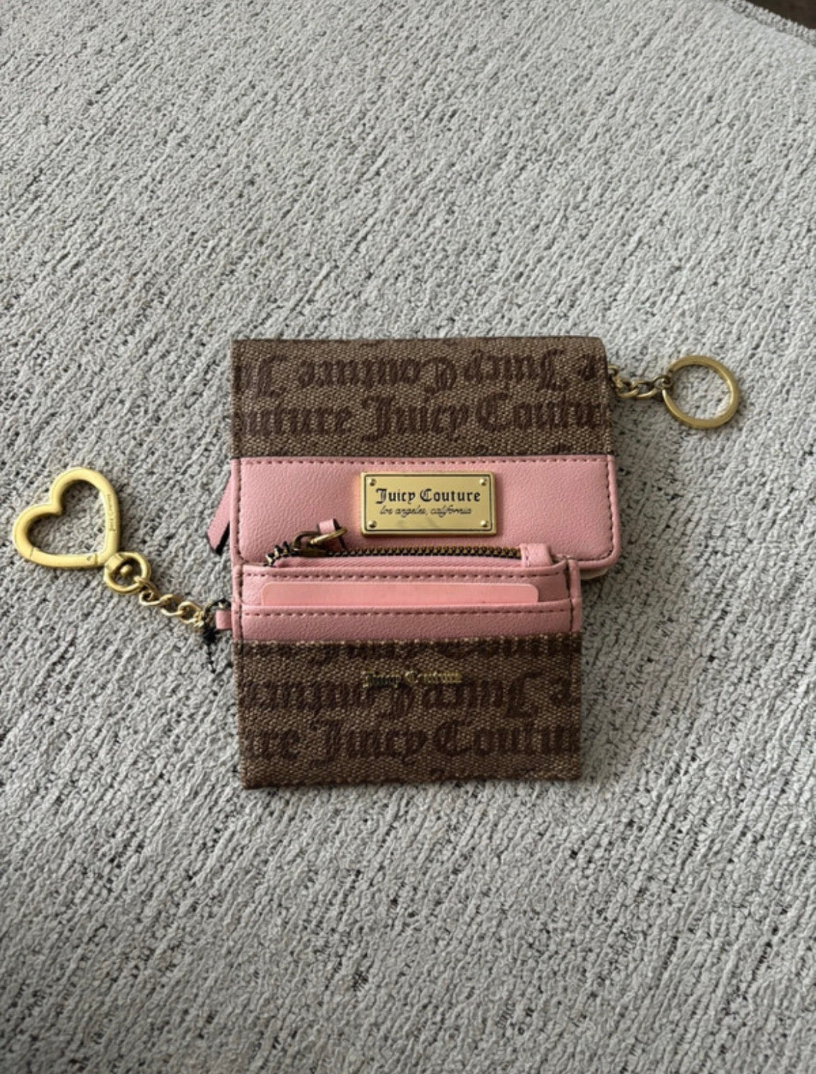 Juicy Couture Pink & Brown Monogram портмоне