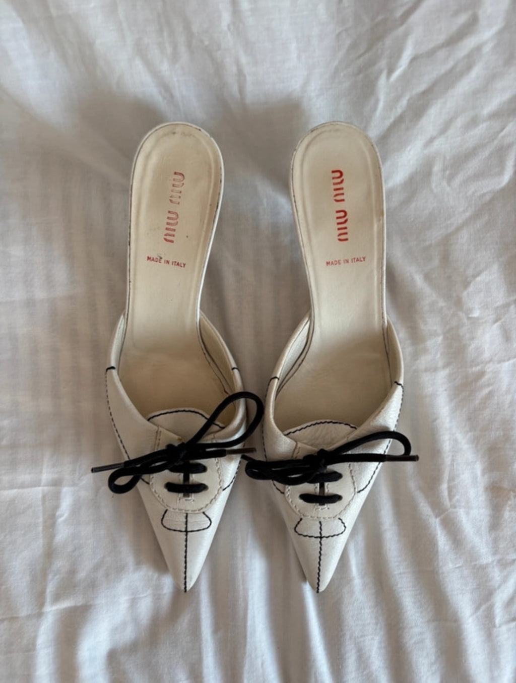 Винтидж Miu Miu Trompe-l’œil “Sneaker” Heels от края на 90-те - 38