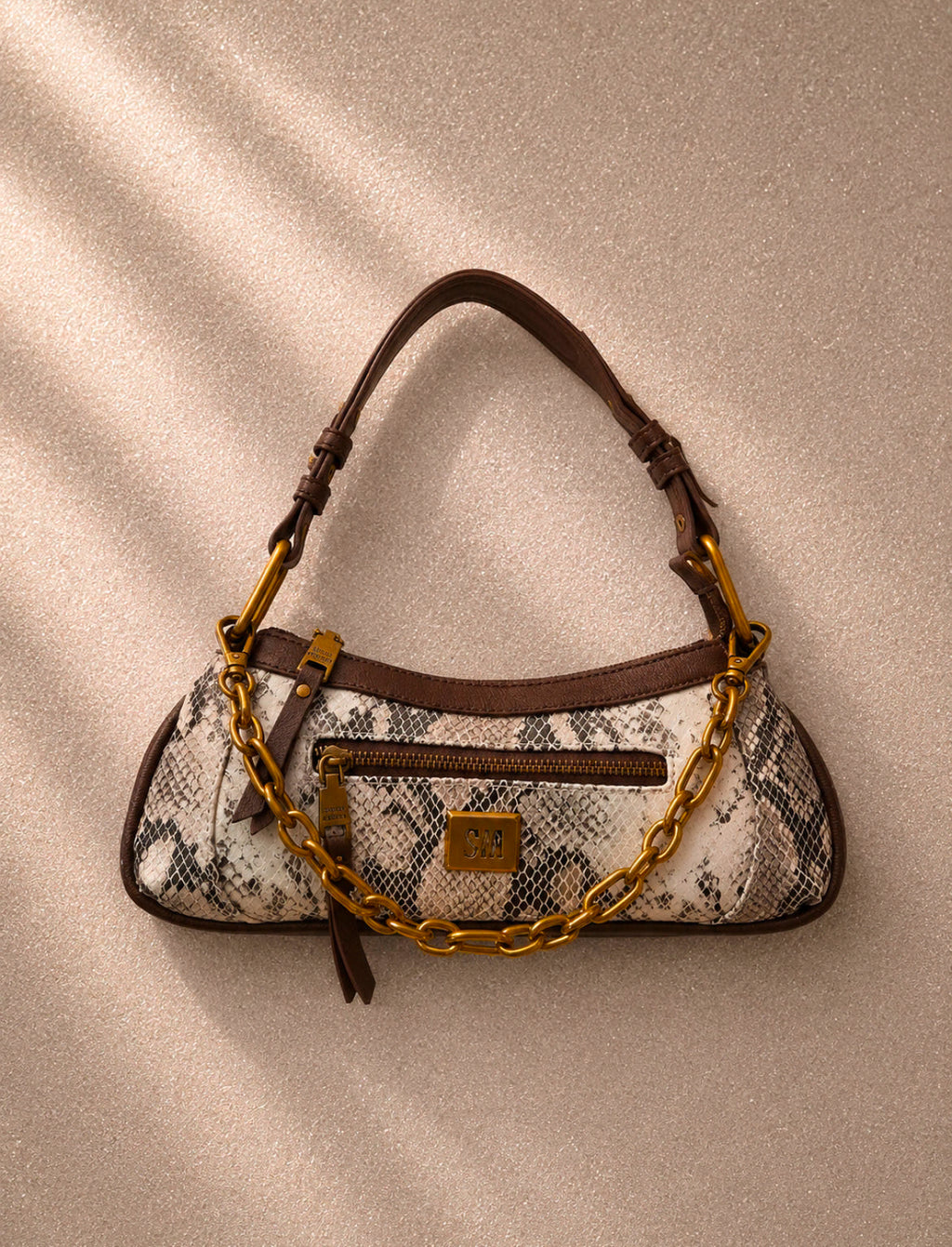 Ефектна Steve Madden shoulder bag с faux snakeskin принт