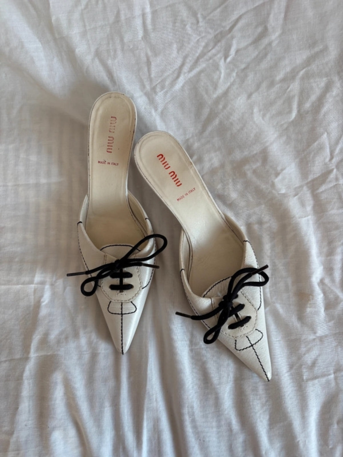 Винтидж Miu Miu Trompe-l’œil “Sneaker” Heels от края на 90-те - 38