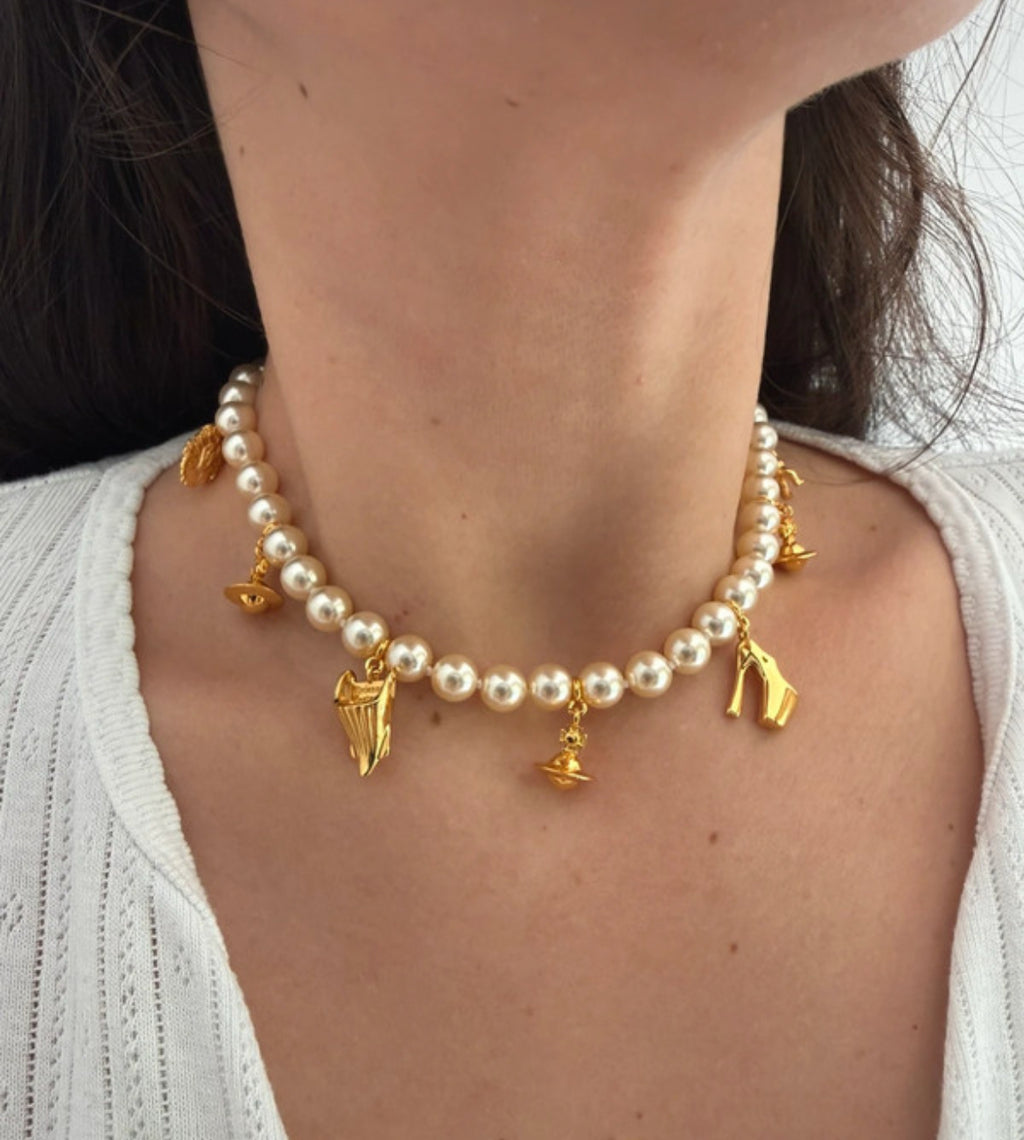Колие Vivienne Westwood Charms & Pearls Necklace
