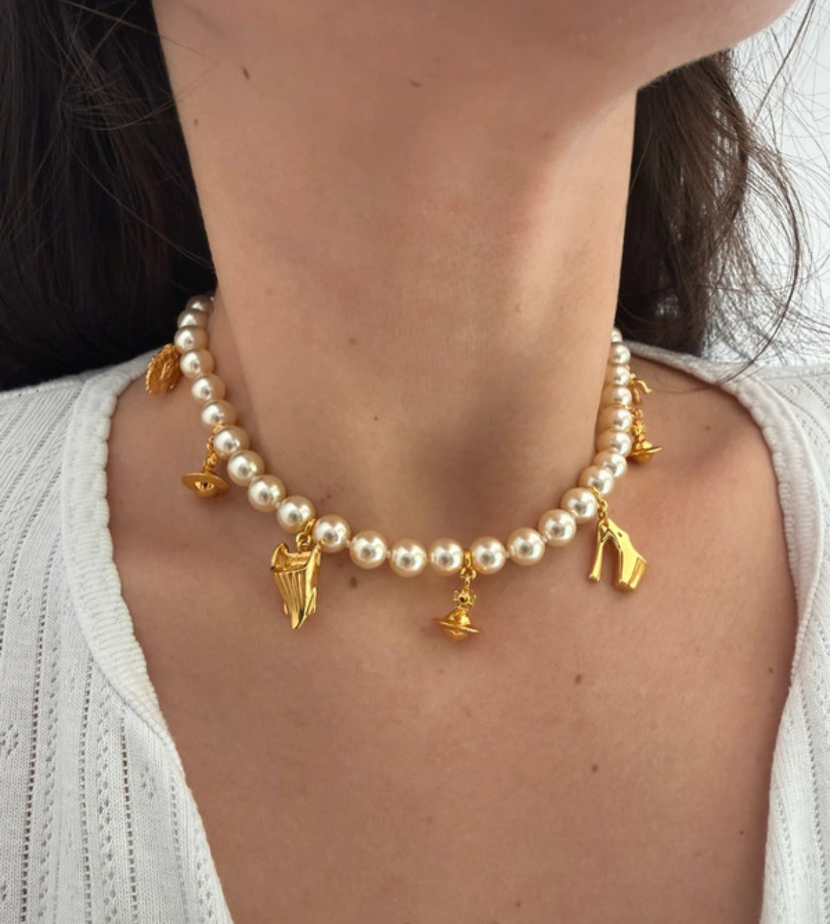 Колие Vivienne Westwood Charms & Pearls Necklace
