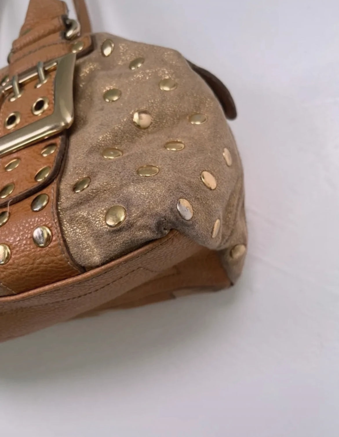 Vintage Y2K Kathy Van Zeeland Studded Shoulder чанта
