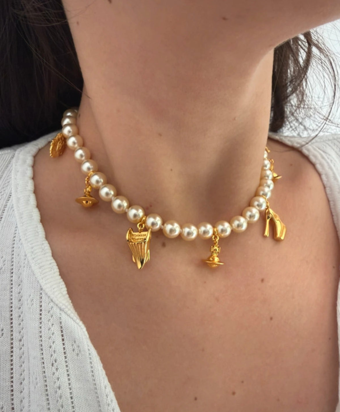 Колие Vivienne Westwood Charms & Pearls Necklace