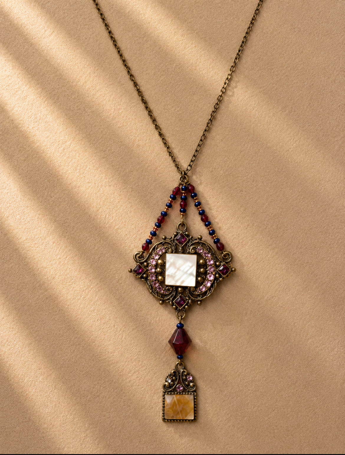 Vintage Y2K boho statement колие