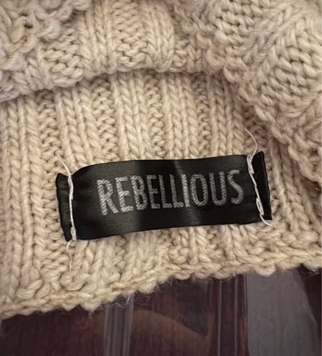 Rebellious Chunky Knit Turtleneck Shrug