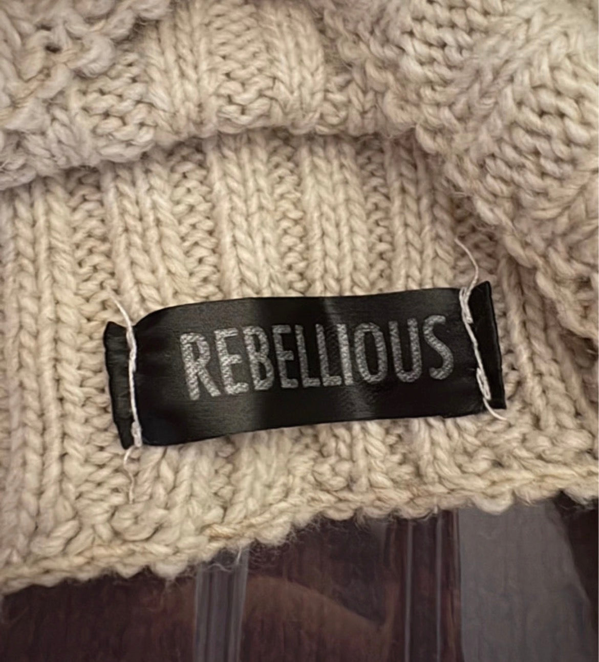Rebellious Chunky Knit Turtleneck Shrug