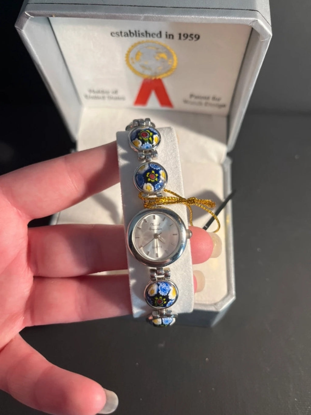 Винтидж Marcel Drucker Millefiori Floral часовник