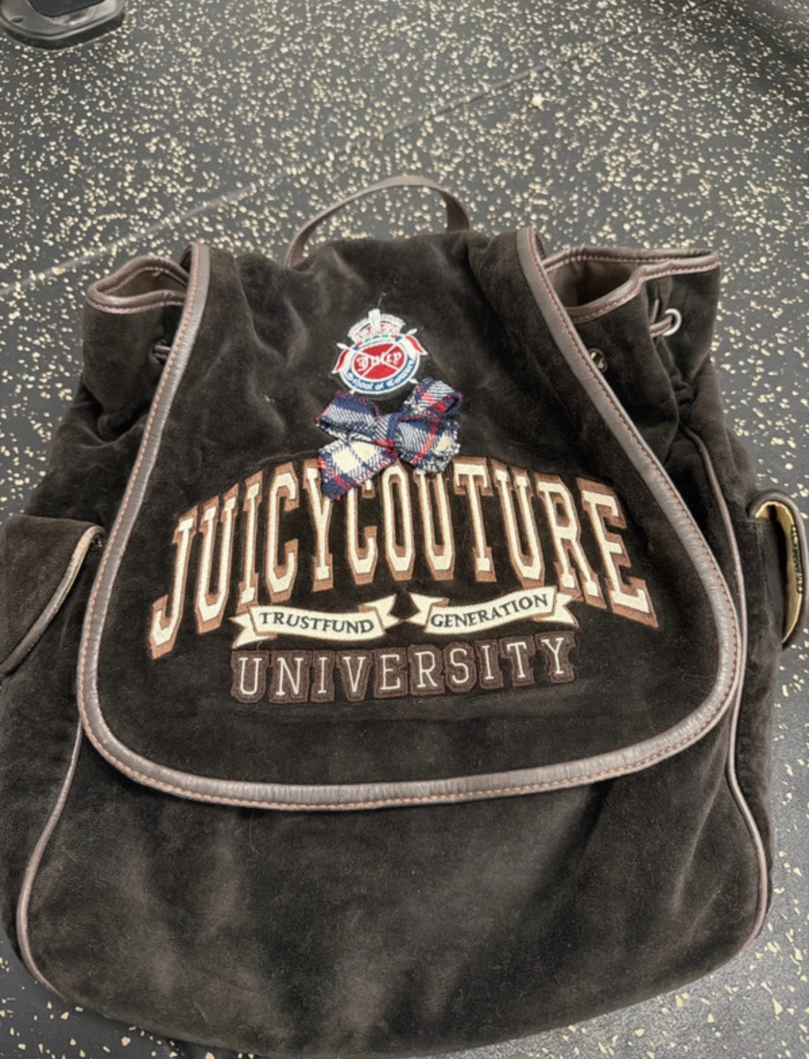 Juicy Couture University Vintage Y2K велурена раница