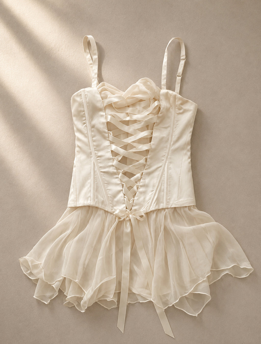 Oh Polly Maribel corset mini dress в мек ivory/cream нюанс