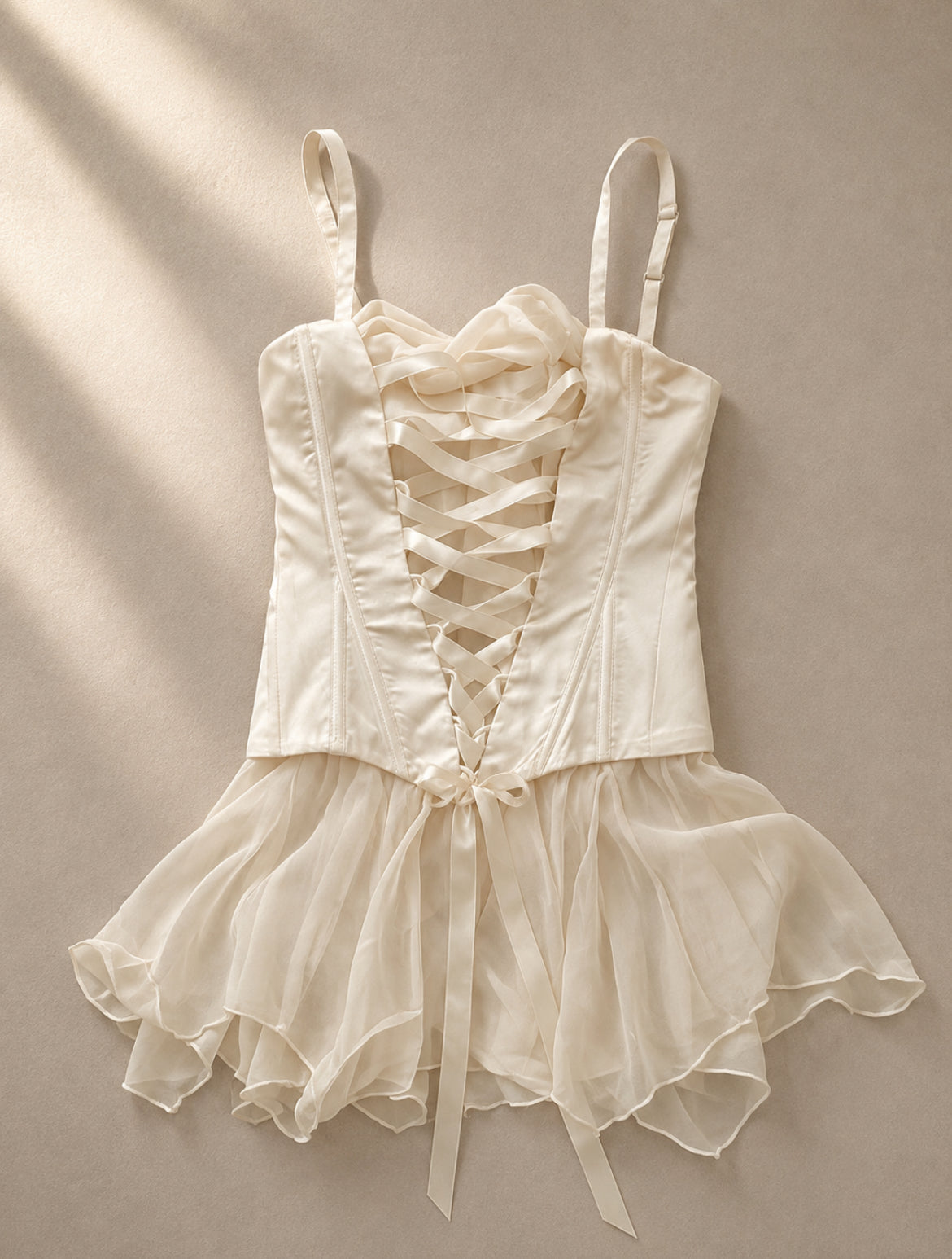 Oh Polly Maribel corset mini dress в мек ivory/cream нюанс