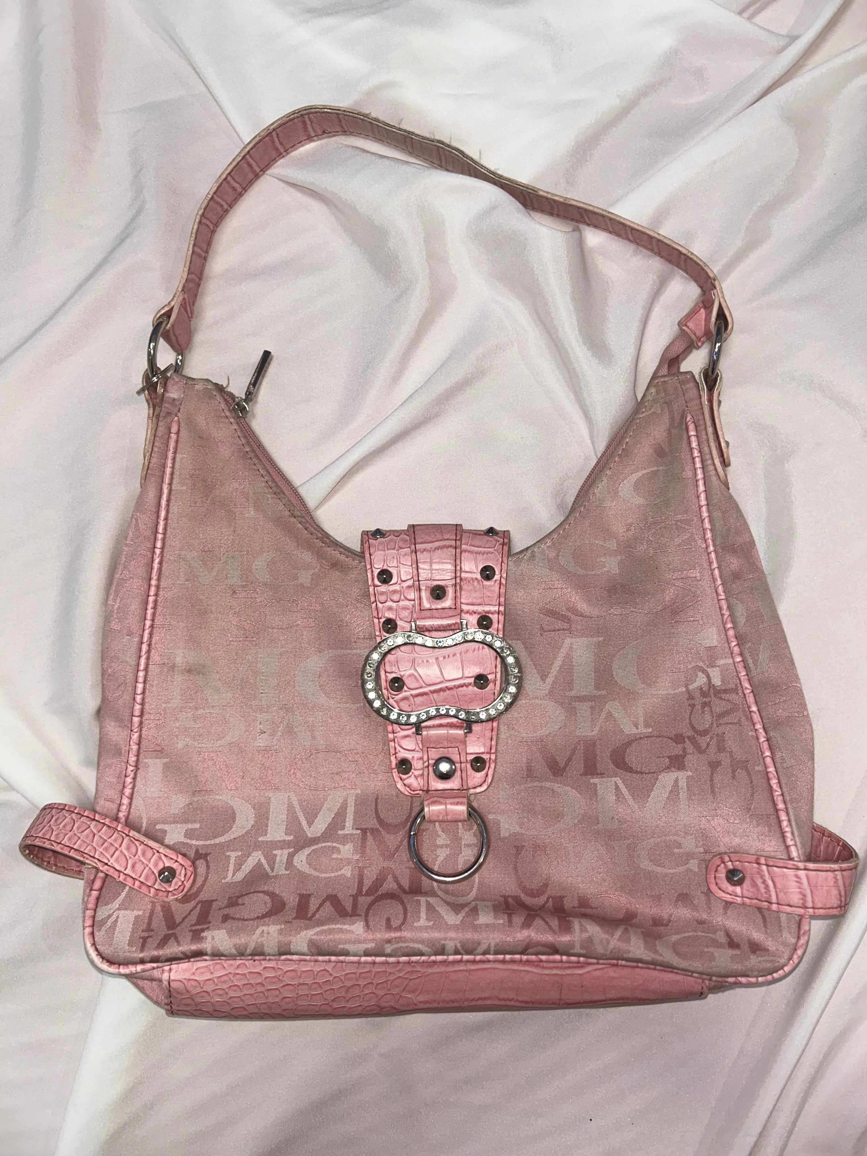 Vintage MNG by Mango Y2K monogram shoulder чанта