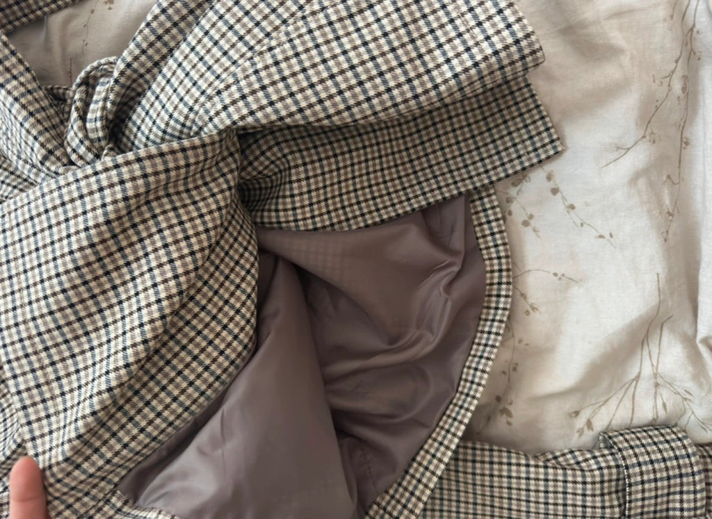 New Look Checked Cropped Trench яке