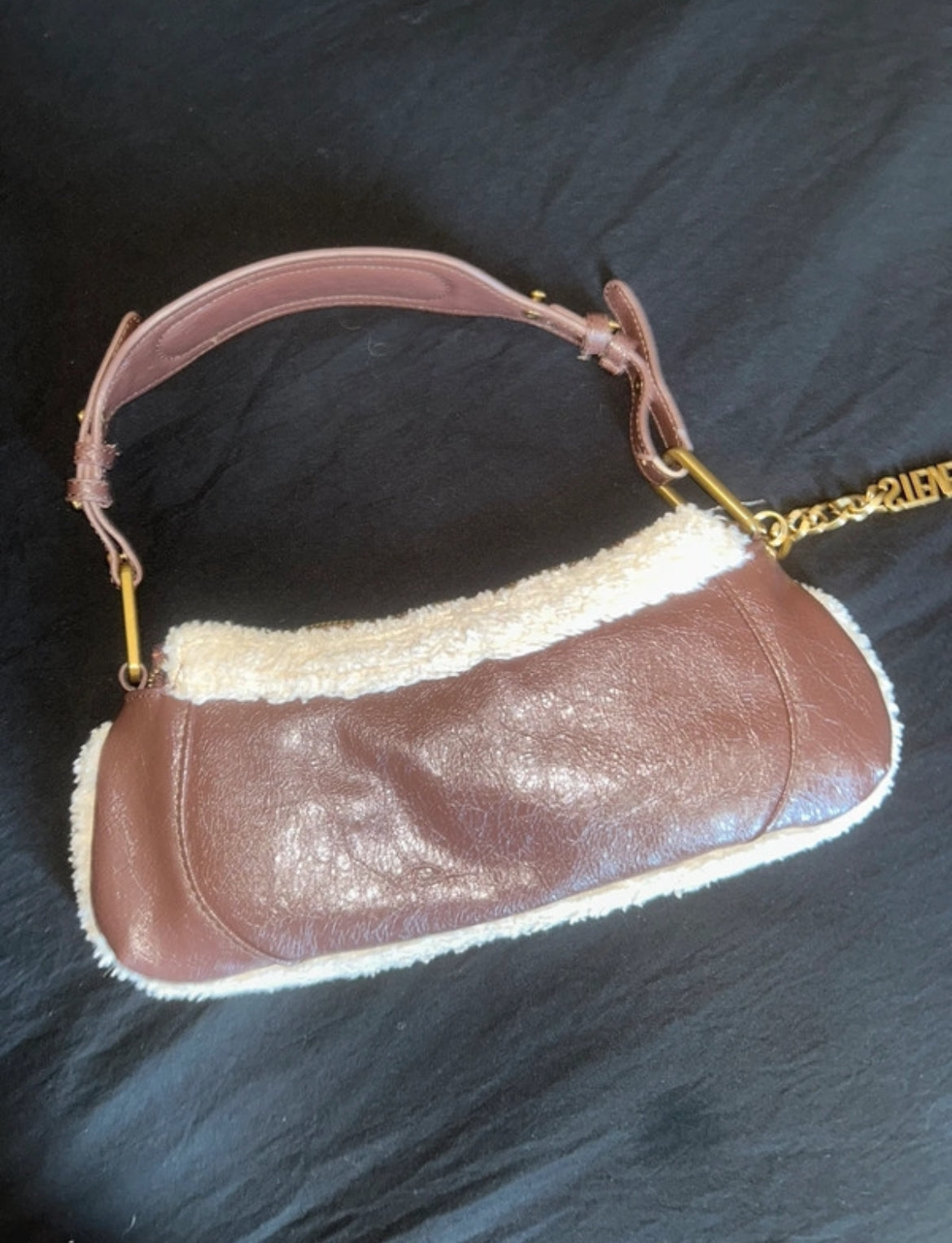 Steve Madden Y2K Shearling Shoulder чанта
