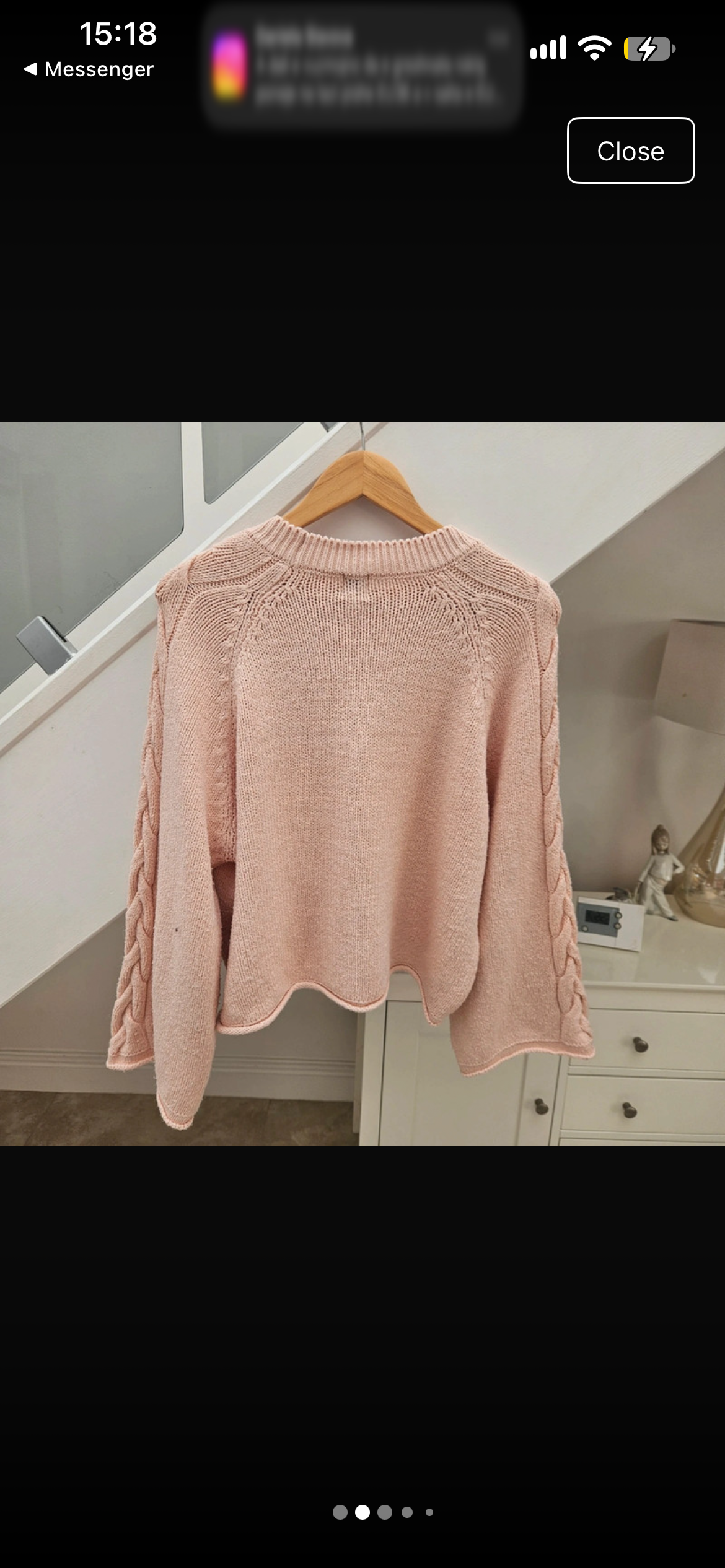 River Island Pastel Pink Chunky Knit Cropped Jumper