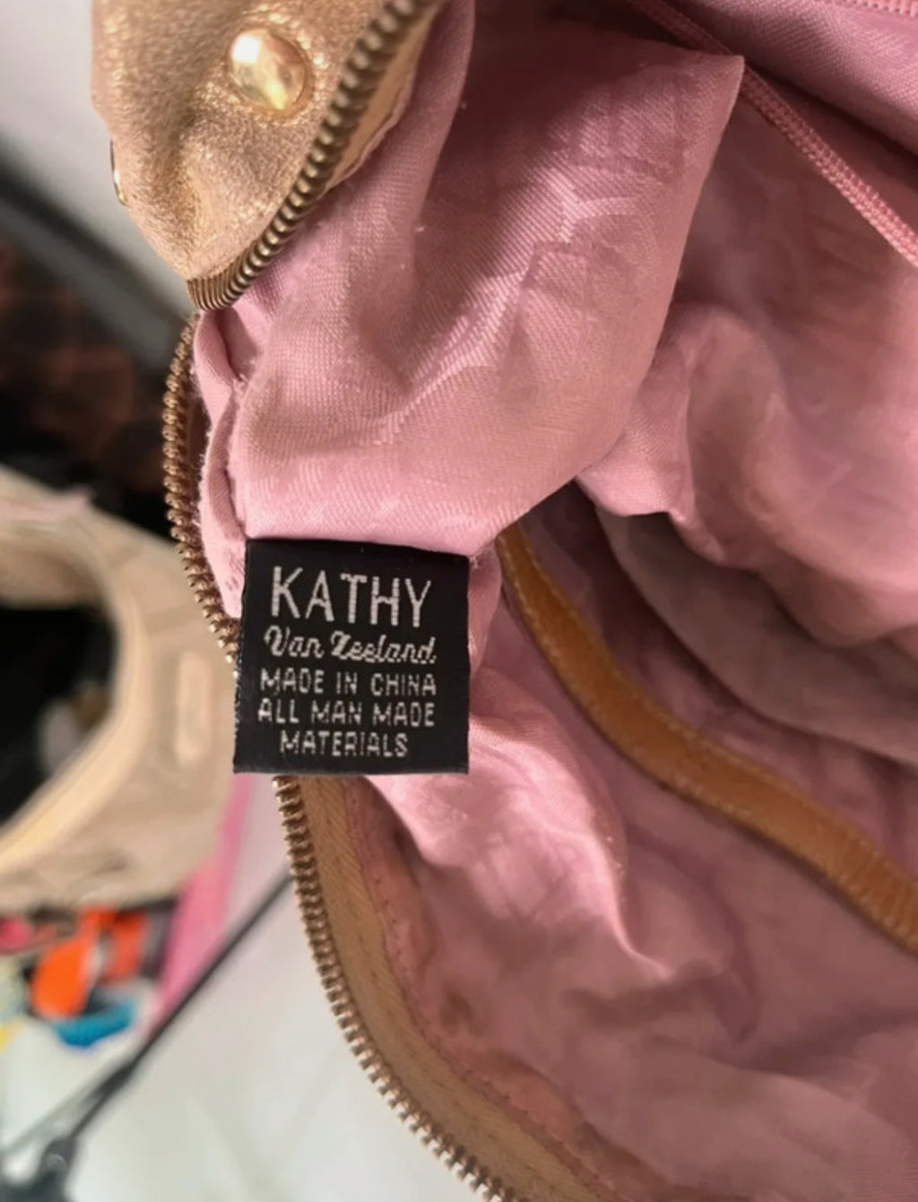 Vintage Y2K Kathy Van Zeeland Studded Shoulder чанта