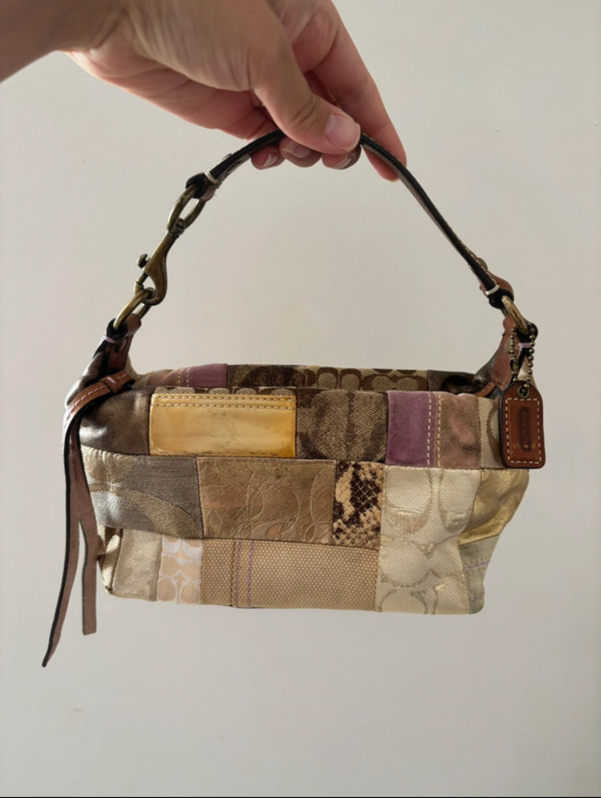 Винтидж Coach Patchwork shoulder bag