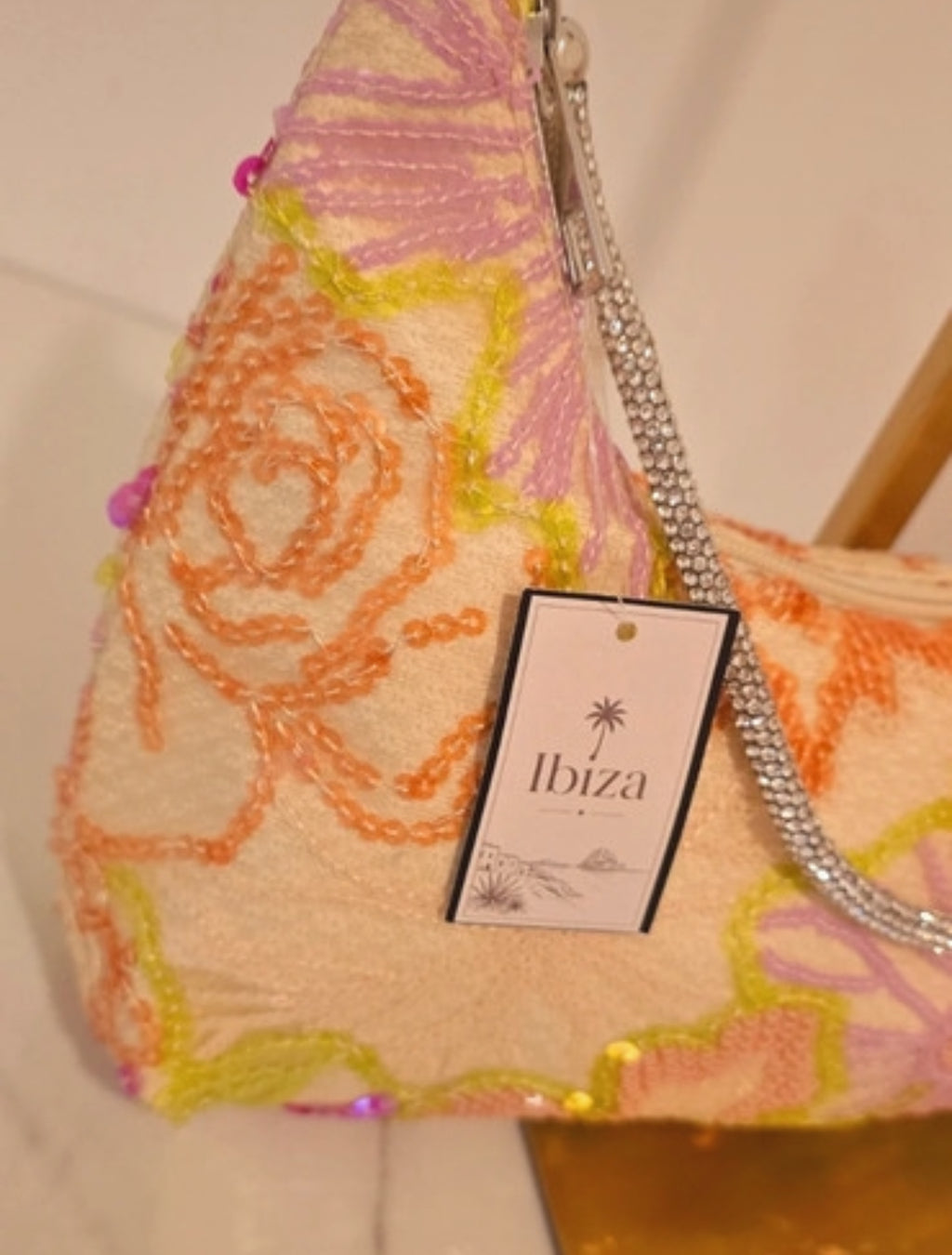 Чанта Pacha Ibiza с флорални пайети