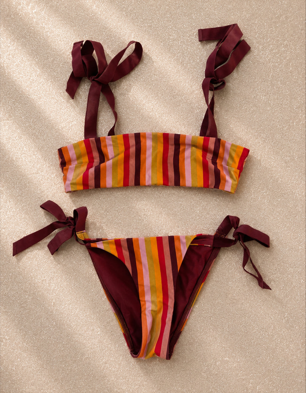 Zimmermann Grosgrain-Trimmed bikini – дизайнерски бански с цветен райе