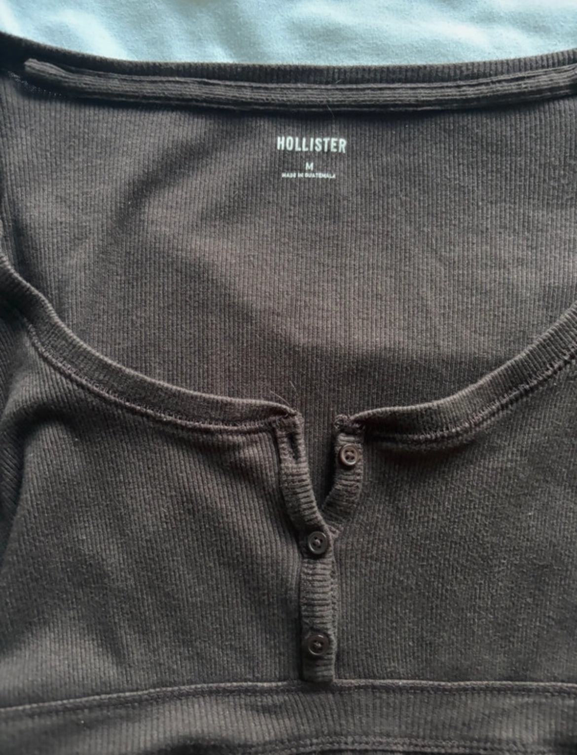 Vintage Hollister Y2K Brown Babydoll Tie-Back топ