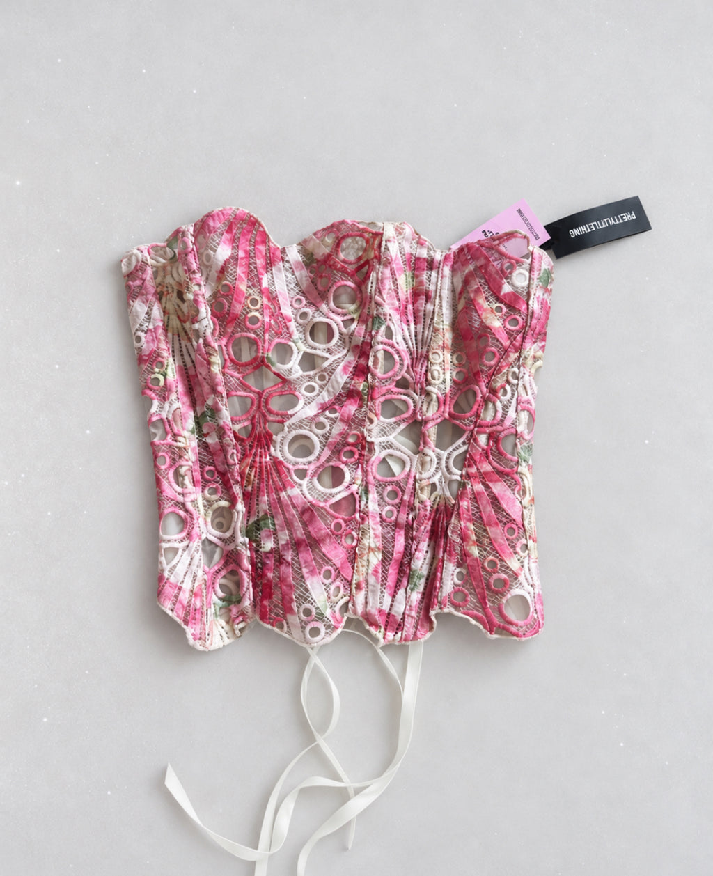 PrettyLittleThing corset top в розово