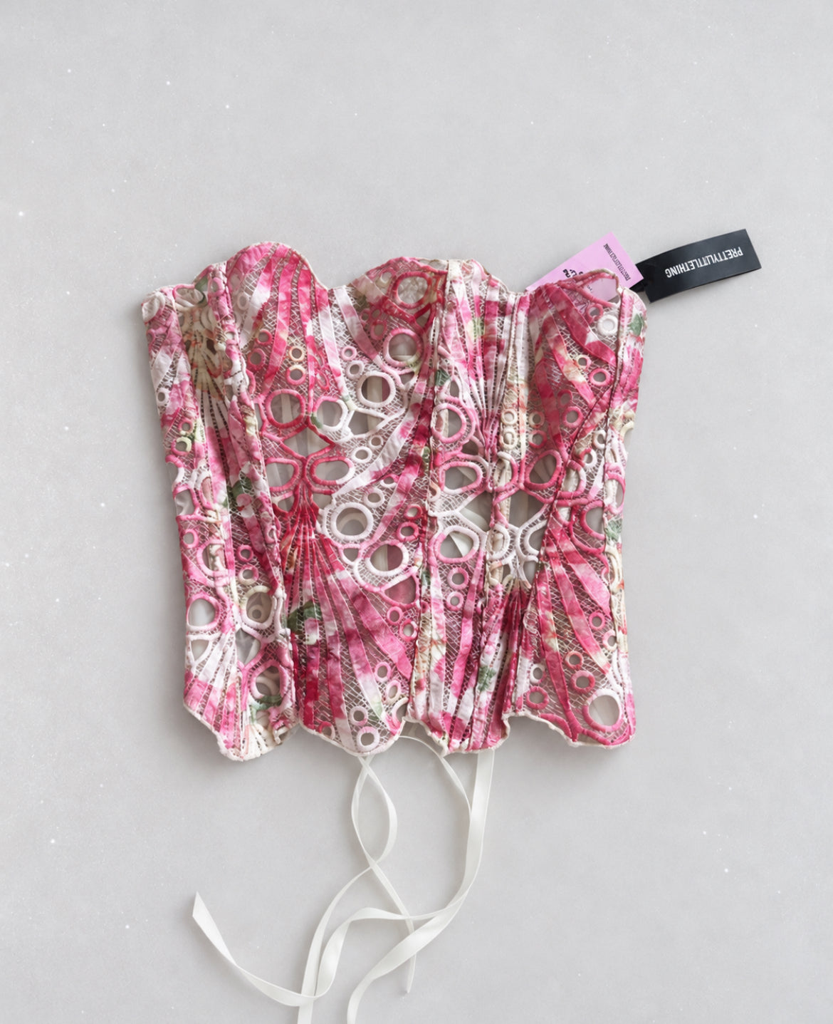 PrettyLittleThing corset top в розово