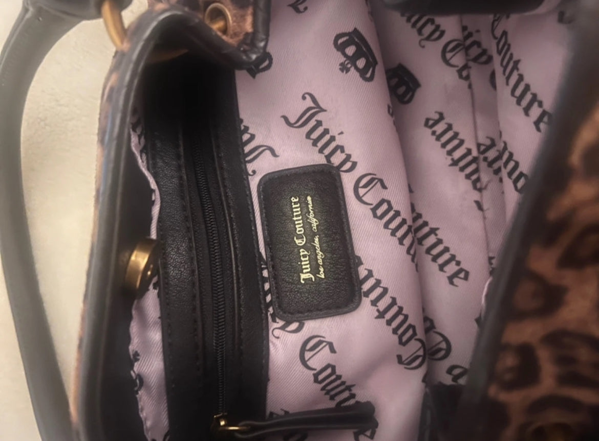 Juicy Couture леопардова bowler чанта