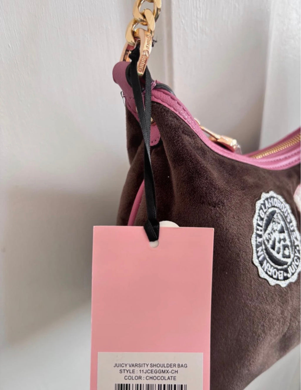 Juicy Couture Varsity велурена чанта