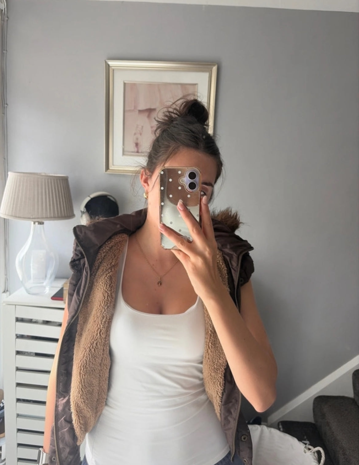 Lipsy Y2K Puffer Bodywarmer с Leopard Faux Fur