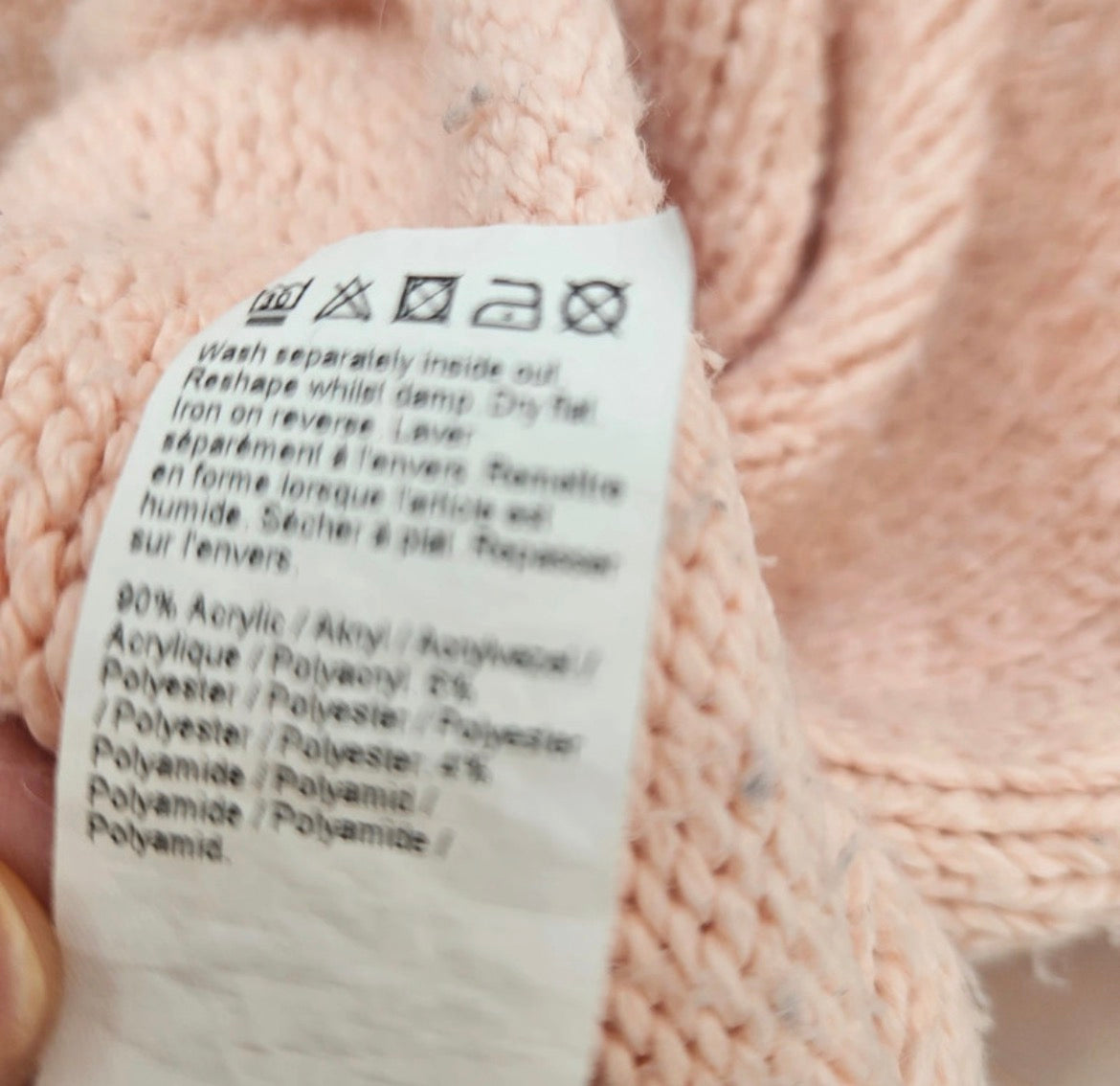 River Island Pastel Pink Chunky Knit Cropped Jumper