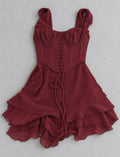 Oh Polly Farrah Asymmetric Corset Frill Mini рокля