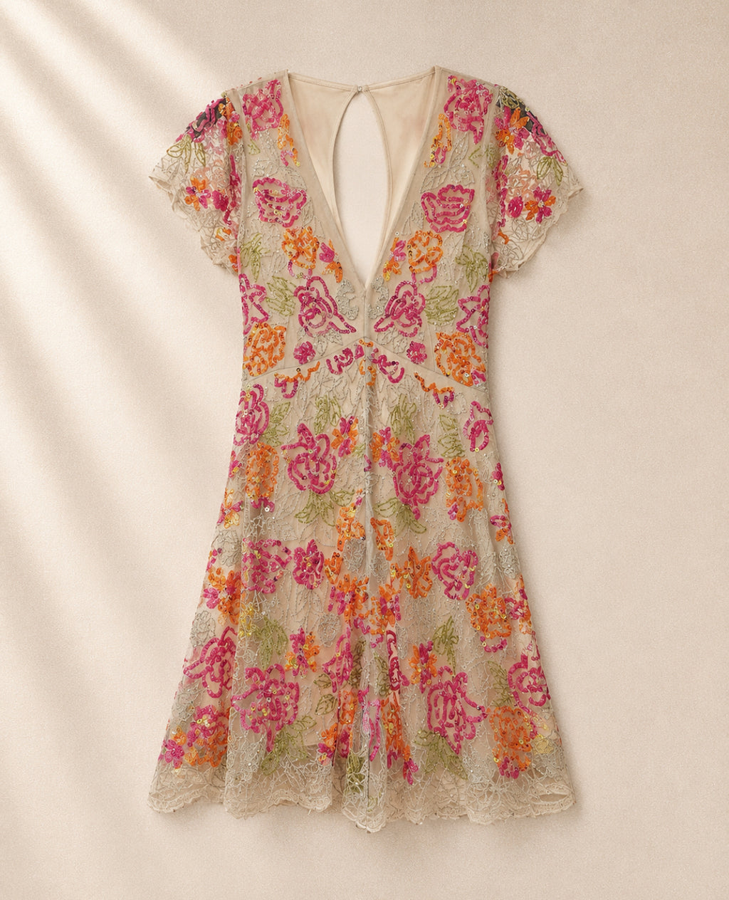 Miss Selfridge playsuit с богата флорална бродерия и пайети