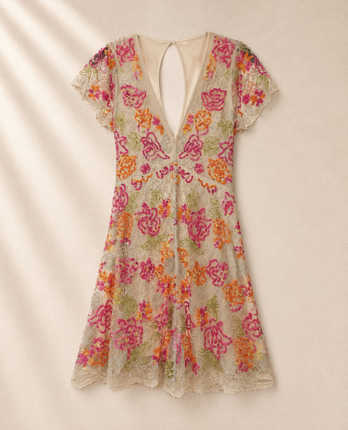 Miss Selfridge playsuit с богата флорална бродерия и пайети