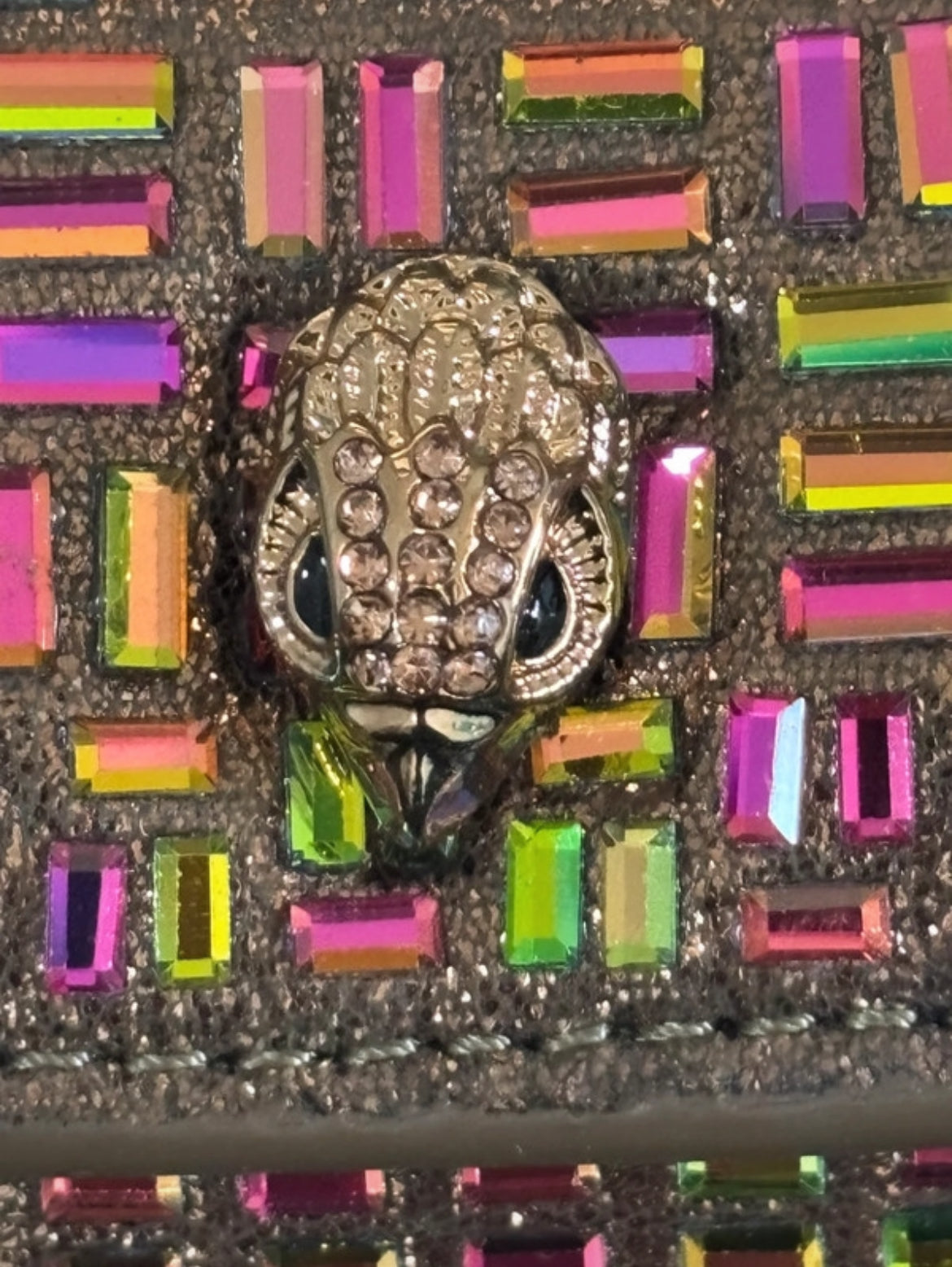Мини чанта Kurt Geiger Micro Multicoloured Clutch с цветни кристали