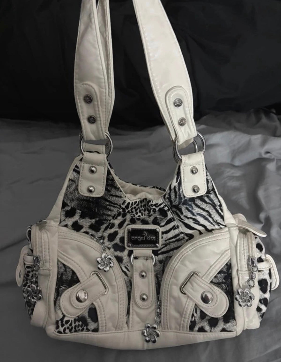 Angel Kiss Animal Print Y2K чанта