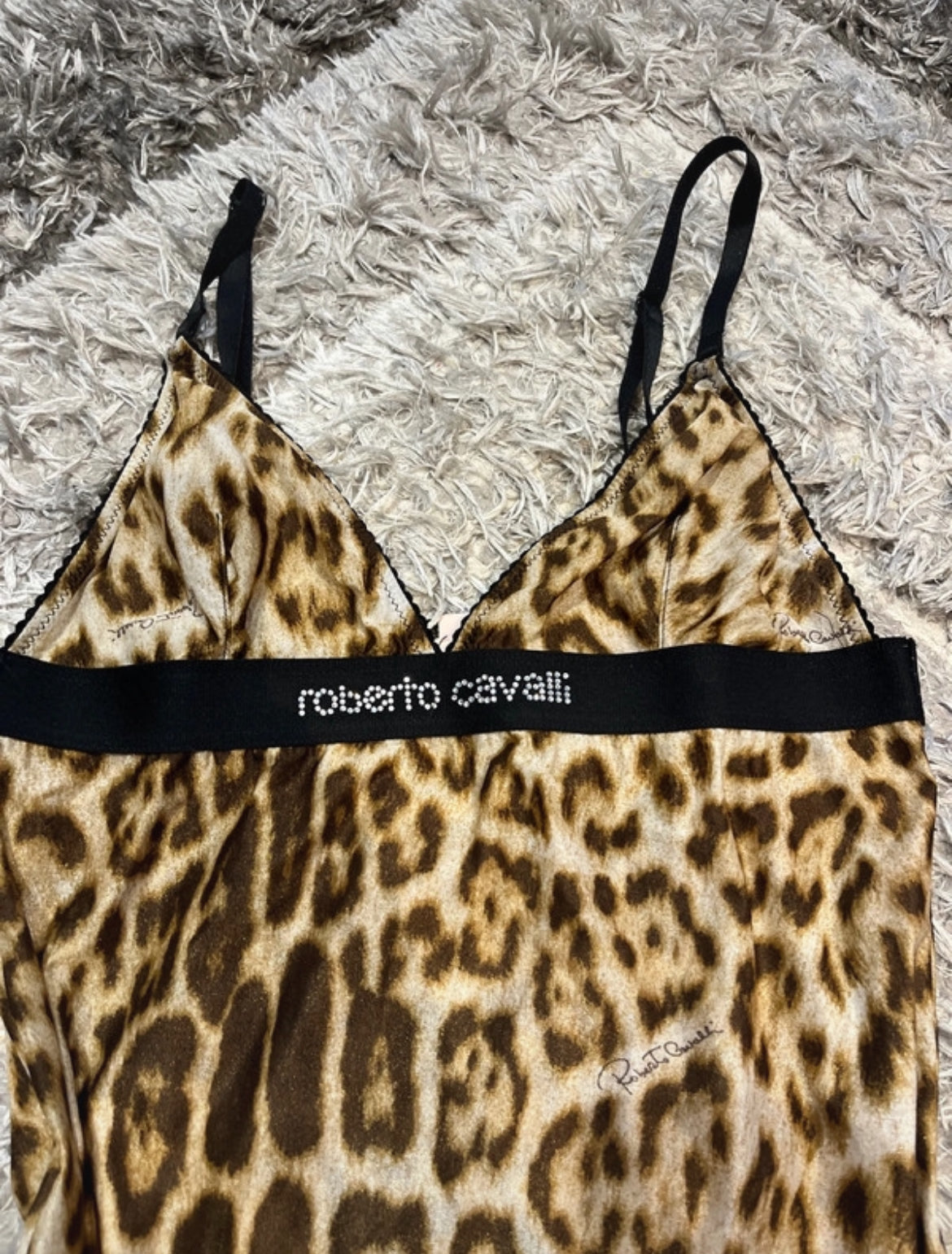Винтидж leopard принт потник Roberto Cavalli от началото на 2000-те