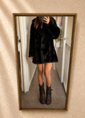Vintage Y2K Faux Fur Coat – винтидж палто от началото на 2000-те