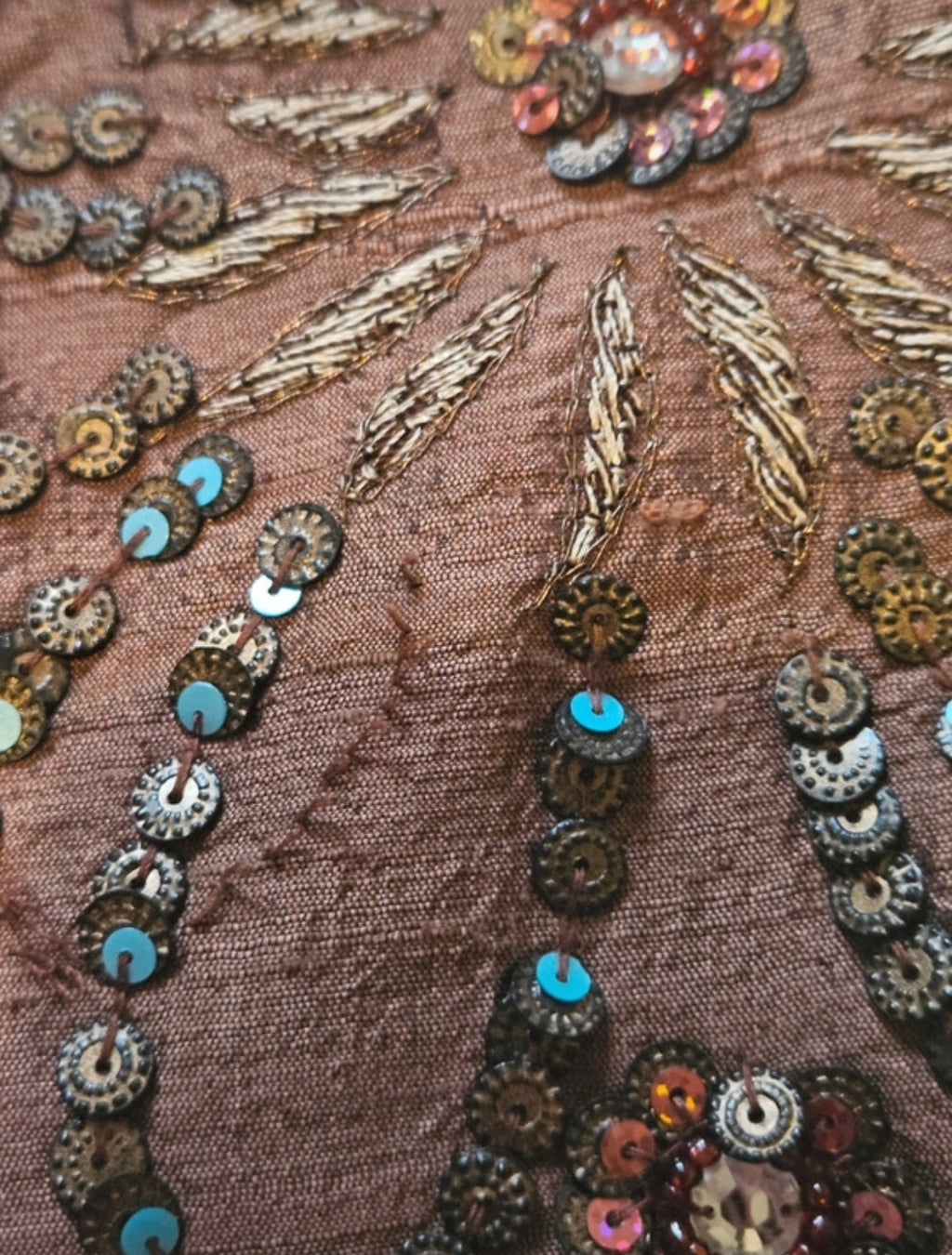 Vintage Aftershock sequin копринен халтер топ