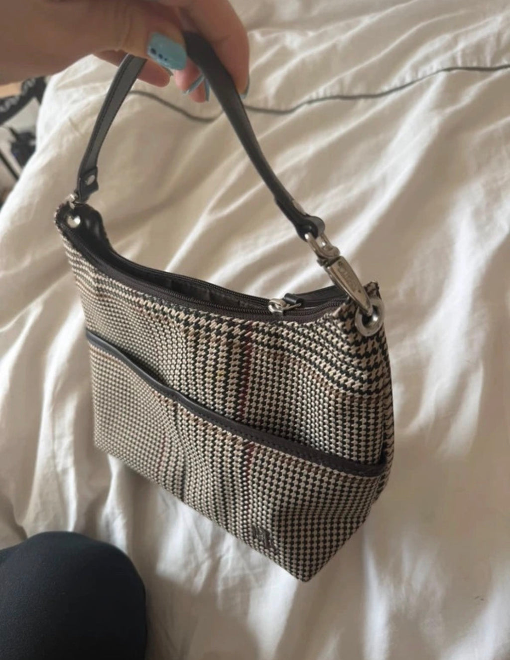 Ralph Lauren Houndstooth Shoulder чанта