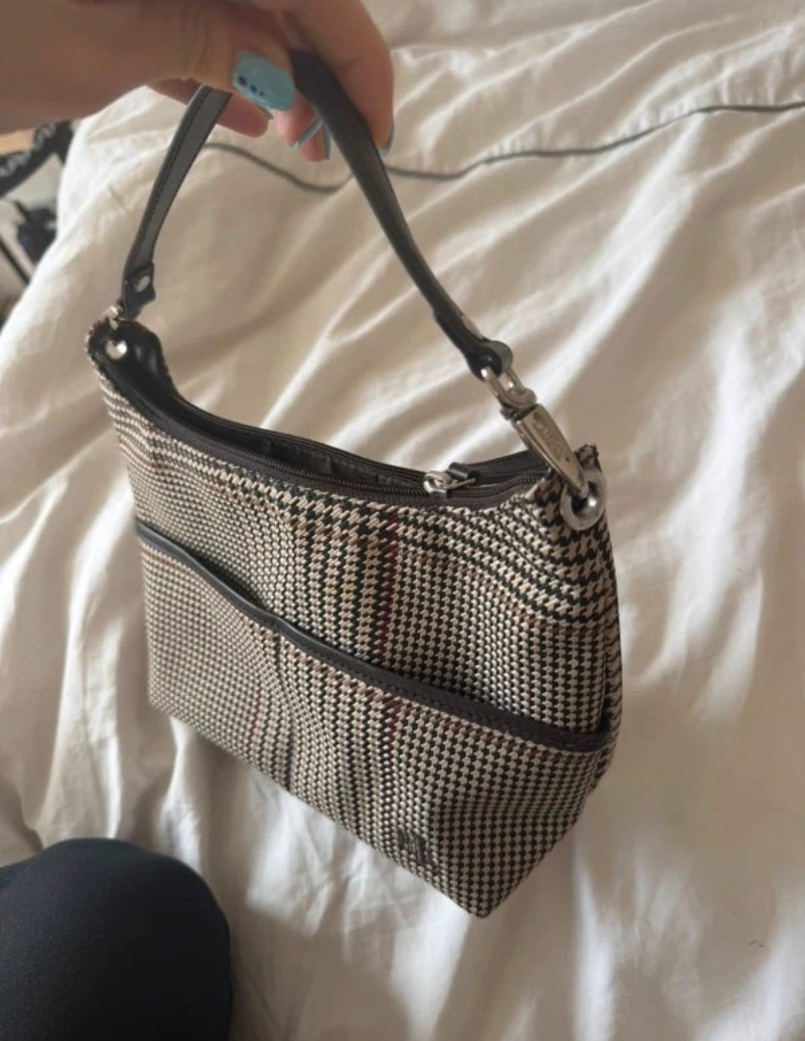 Ralph Lauren Houndstooth Shoulder чанта