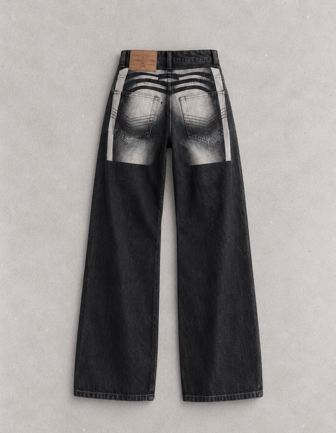 Jean Paul Gaultier – Body Marinière Printed Wide-Leg Jeans