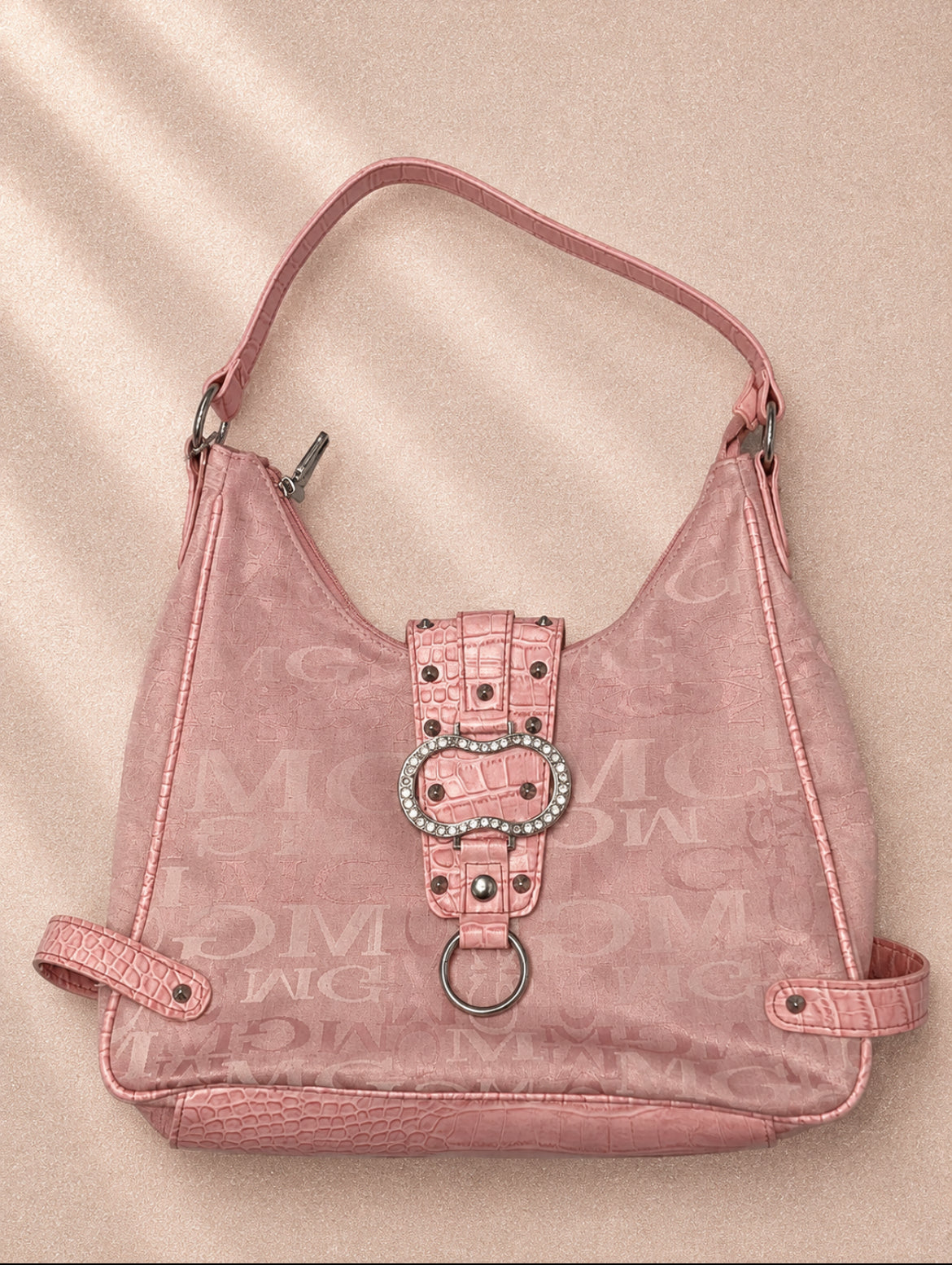 Vintage MNG by Mango Y2K monogram shoulder чанта