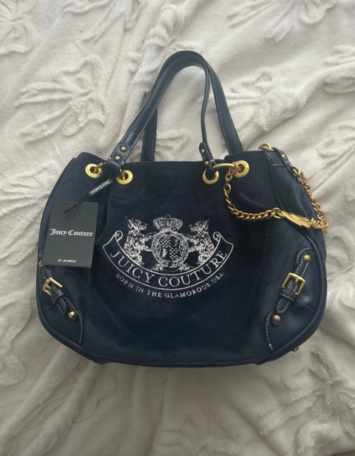 Juicy Couture Navy Crest чанта