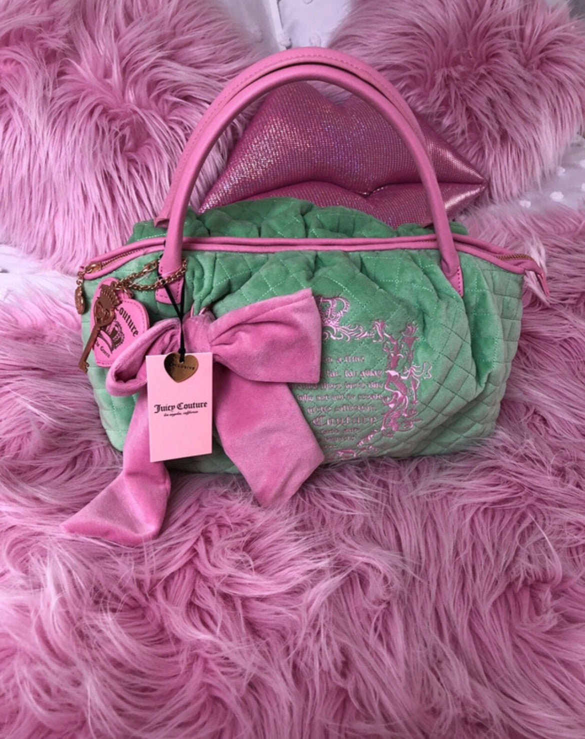 Juicy Couture Retro Green Bowler чанта