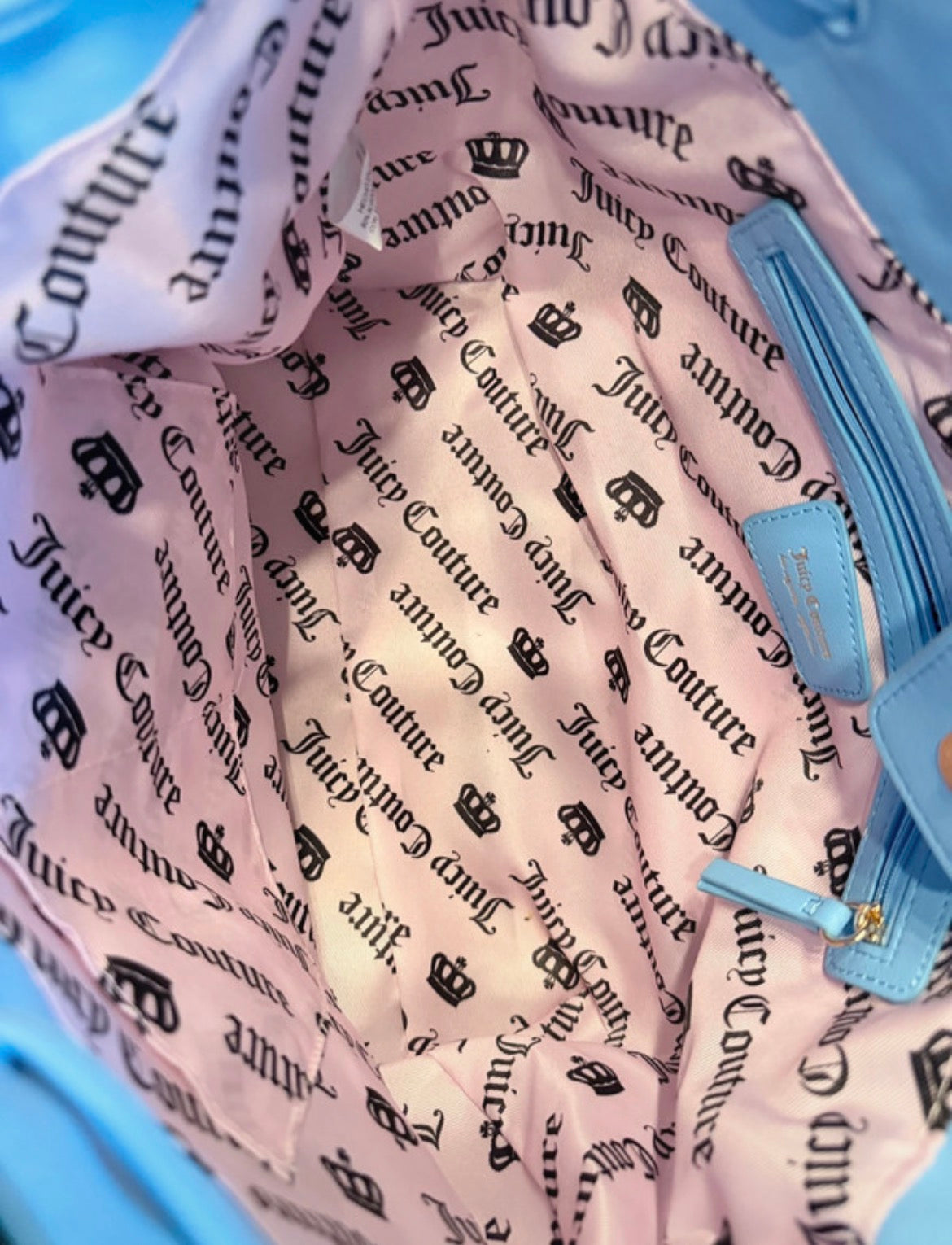 Juicy Couture Retro Strawberry Daydreamer Tote – Blue Gleam