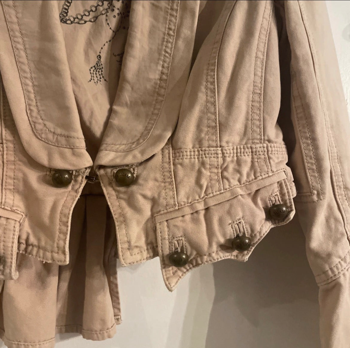 Vintage River Island Cropped Military яке